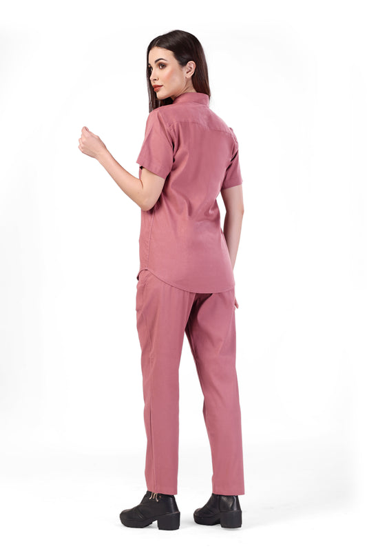 UNISEX LOUNGEWARE HALF SLEEVE PINK CODROYE