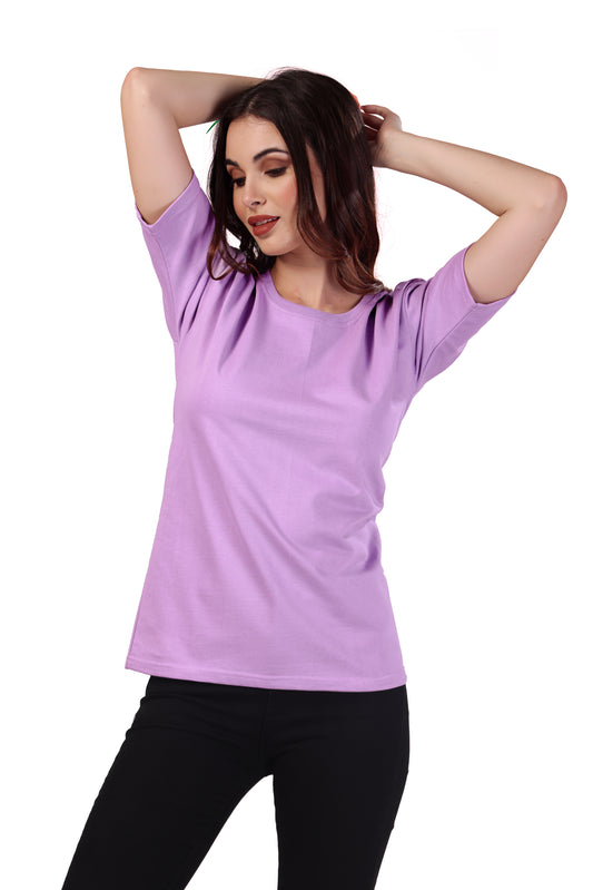 UNISEX T-SHIRT HALF SLEEVE PURPLE OVER SIZE