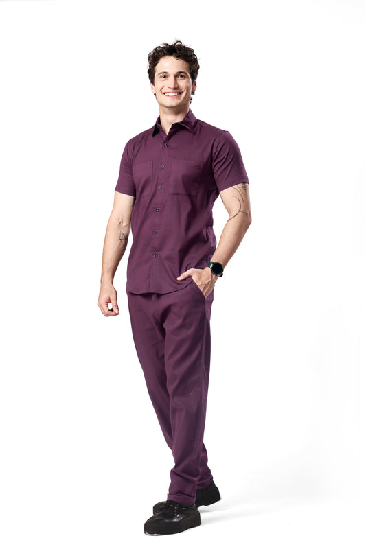 UNISEX LOUNGEWARE HALF SLEEVE MAROON CODROYE