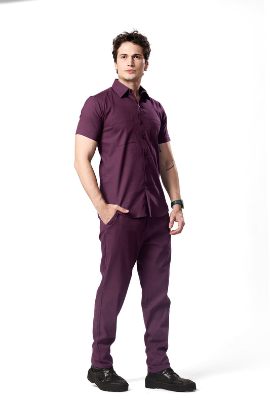 UNISEX LOUNGEWARE HALF SLEEVE MAROON CODROYE