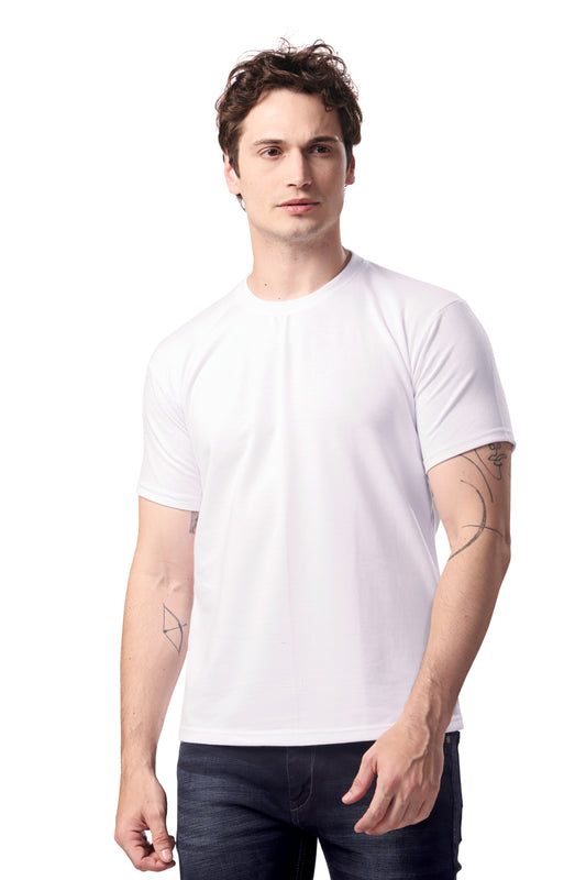 UNISEX T-SHIRT HALF SLEEVE WHITE OVER SIZE