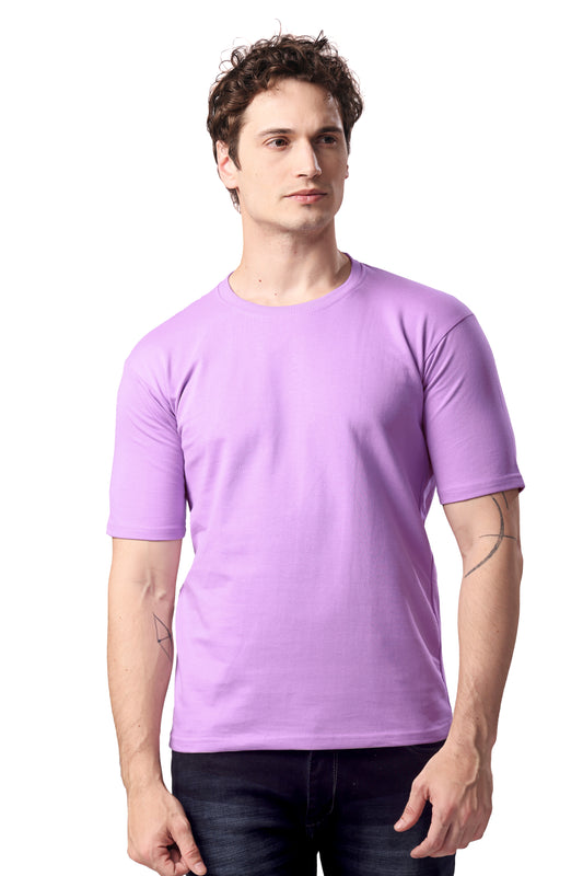 UNISEX T-SHIRT HALF SLEEVE PURPLE OVER SIZE