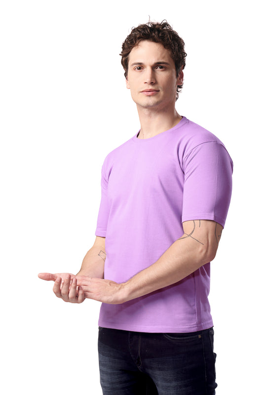 UNISEX T-SHIRT HALF SLEEVE PURPLE OVER SIZE